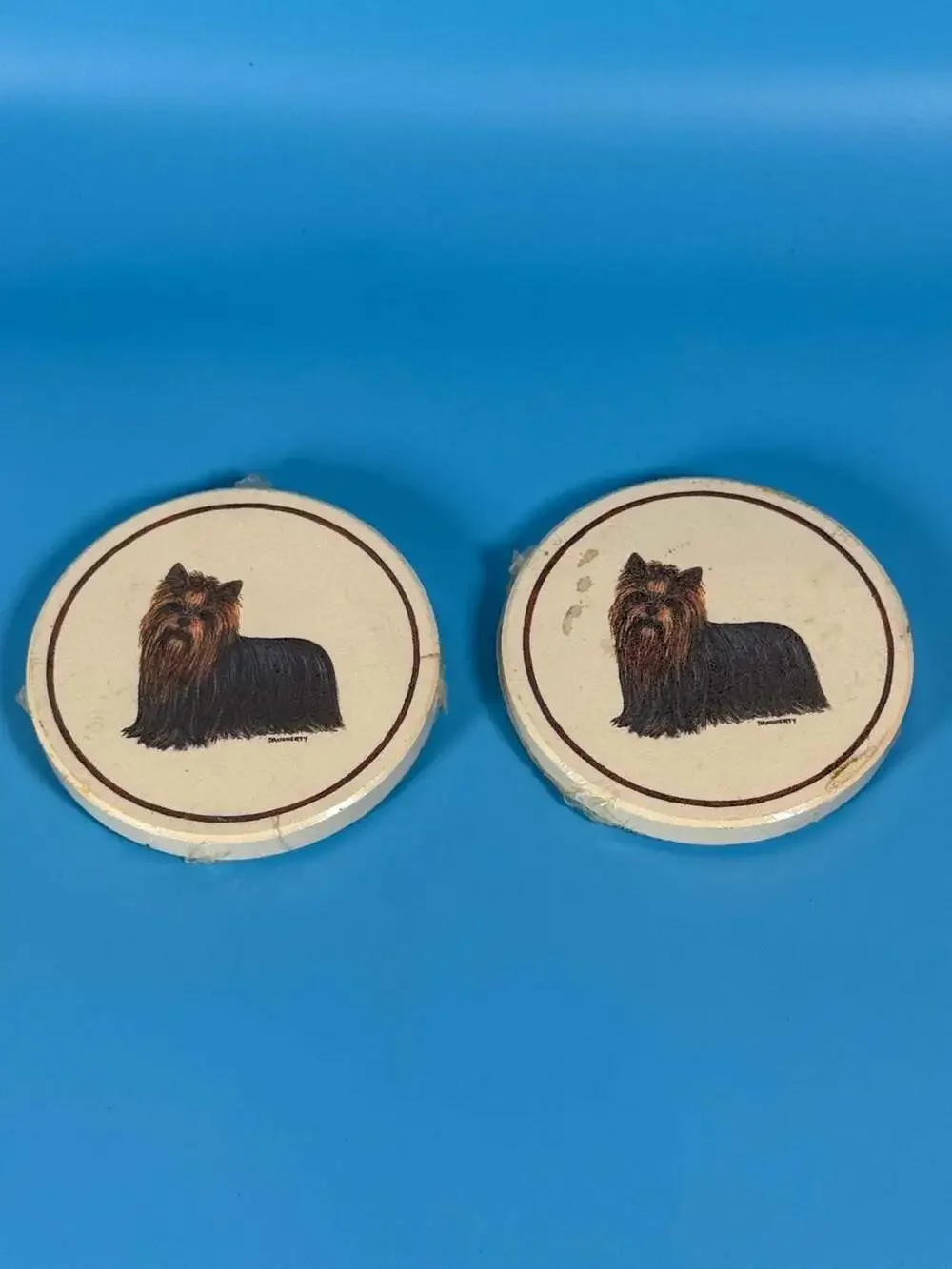 Yorkshire Terrier Coasters Set of 2